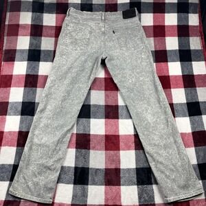 Levis 541 Jeans Mens 33x34(34x32") Gray Acid Wash Chino Straight Relaxed Fit